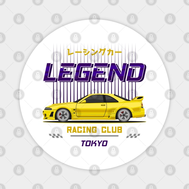 Yellow Skyline GTR R33 400r JDM Street Tuner Magnet by GoldenTuners